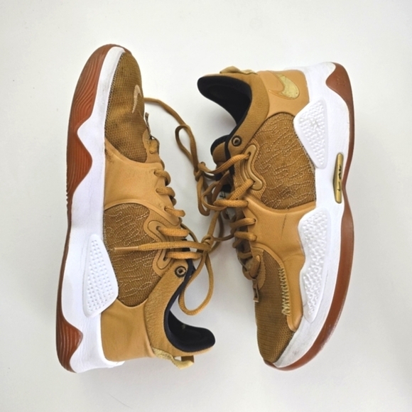 Nike Men's PG 5 Wheat Metallic Gold-Grain 9.5 - Picture 8 of 15